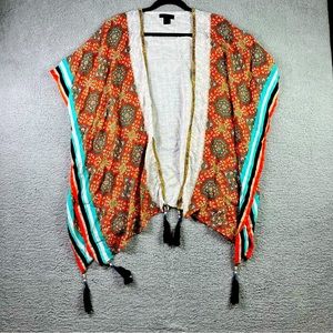 Steve Madden Kimono Western Style Abstract Medallion Print Bohemian One Size